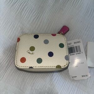 NWT Coach Polka Dot Pill Case